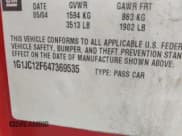 ✅ 2004 Chevrolet Cavalier • VIN: 1G1JC12F647369535 • Lot: 42955282. Listed on IAAI with 208,553 mi. Free auction sales archive from the USA and detailed vehicle history report at DreamBid. Image 9.