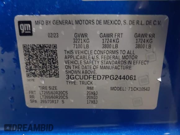 ✅ 2023 Chevrolet Silverado 1500 LT Trail Boss • VIN: 3GCUDFED7PG244061 • Lot: 41598489. Wystawiony na IAAI z przebiegiem 15 116 mil. Bezpłatny archiwum sprzedaży aukcyjnych z USA i szczegółowy raport historii pojazdu na DreamBid. Zdjęcie 9.