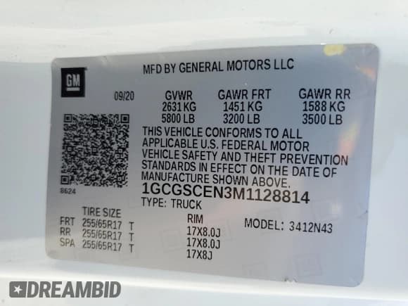 ✅ 2021 Chevrolet Colorado 2WD LT • VIN: 1GCGSCEN3M1128814 • Lot: 66862715. Listed on Copart with 85,961 mi. Free auction sales archive from the USA and detailed vehicle history report at DreamBid. Image 12.