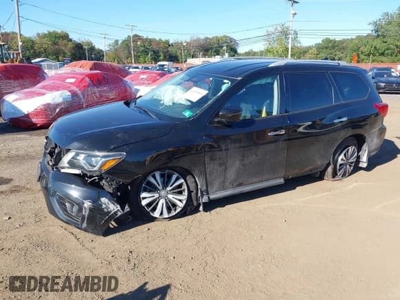✅ 2019 Nissan Pathfinder S • VIN: 5N1DR2MM9KC593354 • Lot: 43349603. Listed on IAAI with 75,366 mi. Free auction sales archive from the USA and detailed vehicle history report at DreamBid. Image 6.