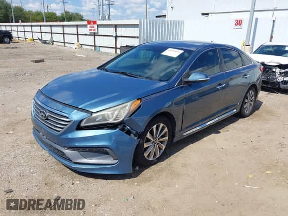 2015 Hyundai Sonata Sport with VIN 5NPE34AF4FH248125, listed as a IAAI auction lot 43407078 with 193,102 mi miles and . Bid and sale history available at DreamBid. Image 17.