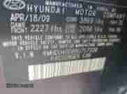 2009 Hyundai Elantra GLS z VIN KMHDU46D89U757334, wystawiony jako Copart lot #74664964 z przebiegiem 176 317 mil mil oraz Szkoda całkowita • Salvage title. Historia ofert i sprzedaży dostępna na DreamBid. Obrazek 12.