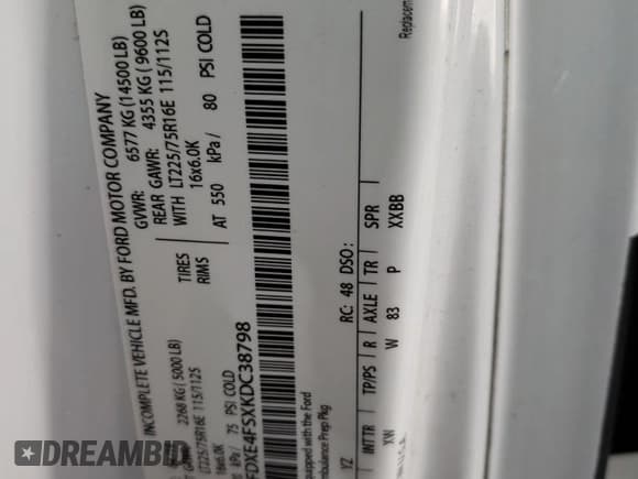 ✅ 2019 Ford Econoline Commercial • VIN: 1FDXE4FSXKDC38798 • Лот: 86538054. Опубликован ранее на Copart с пробегом 16 302 миль. Бесплатный доступ к архиву аукционных продаж из США и подробный отчёт об истории автомобиля на DreamBid. Изображение 10.