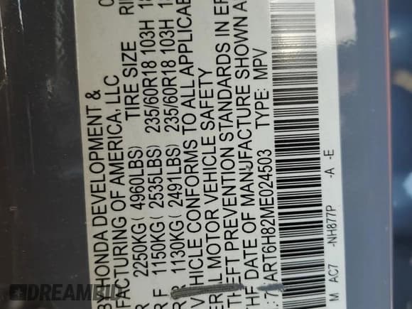 ✅ 2021 Honda CR-V EX-L • VIN: 7FART6H82ME024503 • Lot: 90094105. Wystawiony na Copart z przebiegiem 43 550 mil. Bezpłatny archiwum sprzedaży aukcyjnych z USA i szczegółowy raport historii pojazdu na DreamBid. Zdjęcie 14.