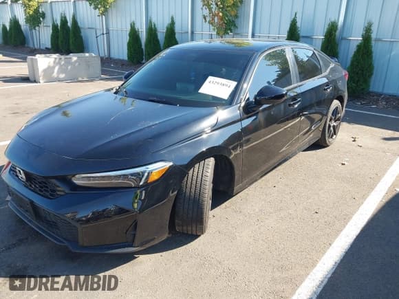 ✅ 2025 Honda Civic Sport • VIN: 2HGFE2F51SH578232 • Lot: 43293894. Listed on IAAI with 13,679 mi. Free auction sales archive from the USA and detailed vehicle history report at DreamBid. Image 2.