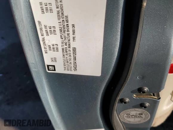 ✅ 2004 Buick Park Avenue Ultra • VIN: 1G4CU541444120959 • Lot: 67413195. Wystawiony na Copart z przebiegiem Nie podano. Bezpłatny archiwum sprzedaży aukcyjnych z USA i szczegółowy raport historii pojazdu na DreamBid. Zdjęcie 12.