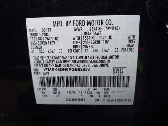 ✅ 2023 Ford Explorer XLT • VIN: 1FMSK8DH6PGB62858 • Lot: 43708957. Wystawiony na IAAI z przebiegiem 12 721 mil. Bezpłatny archiwum sprzedaży aukcyjnych z USA i szczegółowy raport historii pojazdu na DreamBid. Zdjęcie 9.