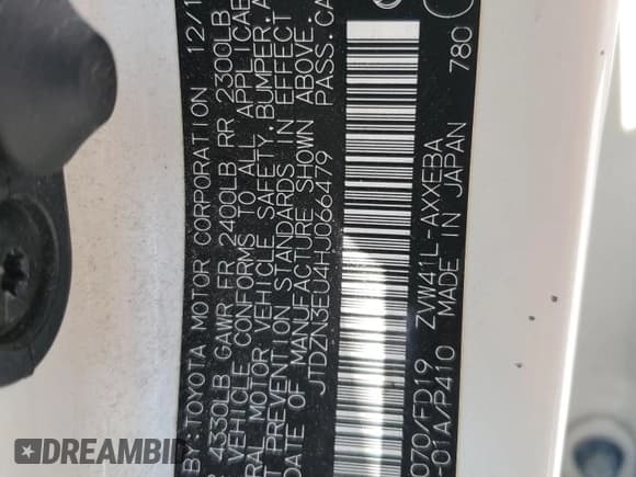 ✅ 2017 Toyota Prius Two • VIN: JTDZN3EU4HJ066479 • Lot: 80034615. Wystawiony na Copart z przebiegiem 112 736 mil. Bezpłatny archiwum sprzedaży aukcyjnych z USA i szczegółowy raport historii pojazdu na DreamBid. Zdjęcie 13.