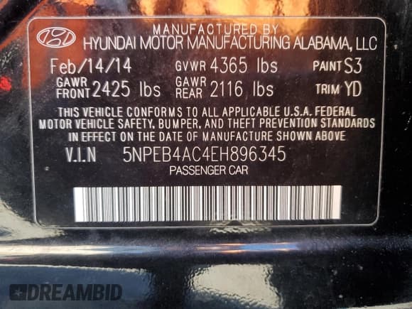 ✅ 2014 Hyundai Sonata GLS • VIN: 5NPEB4AC4EH896345 • Лот: 91146075. Опубликован ранее на Copart с пробегом 114 085 миль. Бесплатный доступ к архиву аукционных продаж из США и подробный отчёт об истории автомобиля на DreamBid. Изображение 12.