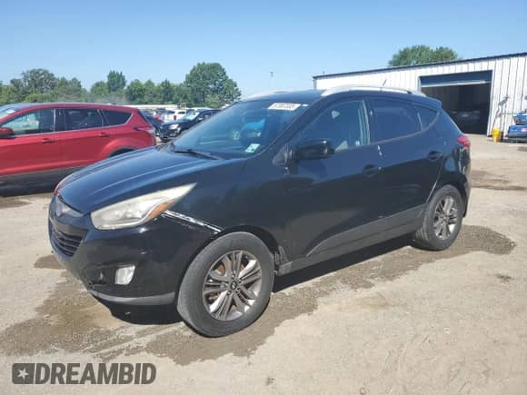2014 Hyundai Tucson SE z VIN KM8JU3AG6EU848062, wystawiony jako Copart lot #57387335 z przebiegiem 88 101 mil mil oraz Szkoda całkowita • Salvage title. Historia ofert i sprzedaży dostępna na DreamBid. Obrazek 1.