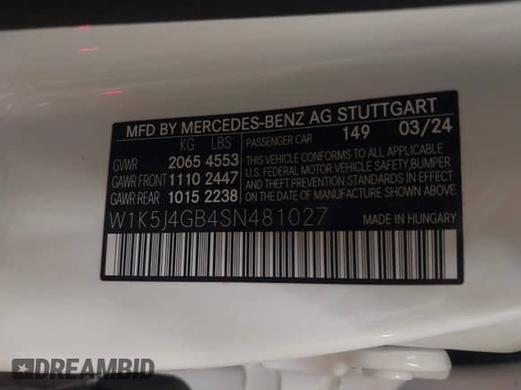 2025 Mercedes-Benz CLA 250 с VIN W1K5J4GB4SN481027, выставлен на аукционе IAAI как лот 40772342 с пробегом 533 миль миль и . История ставок и продаж доступна на DreamBid. Изображение 9.