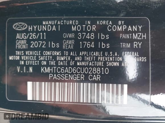 ✅ 2012 Hyundai Veloster w/Gray Int • VIN: KMHTC6AD6CU028810 • Lot: 42818888. Wystawiony na IAAI z przebiegiem 149 283 mil. Bezpłatny archiwum sprzedaży aukcyjnych z USA i szczegółowy raport historii pojazdu na DreamBid. Zdjęcie 9.