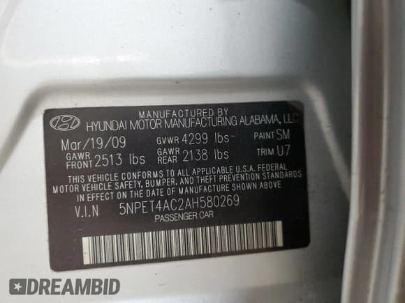 ✅ 2010 Hyundai Sonata GLS • VIN: 5NPET4AC2AH580269 • Лот: 82390484. Опубликован ранее на Copart с пробегом 175 153 миль. Бесплатный доступ к архиву аукционных продаж из США и подробный отчёт об истории автомобиля на DreamBid. Изображение 12.