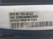 ✅ 2022 Dodge Durango SXT • VIN: 1C4RDJAG5NC228434 • Lot: 42086868. Listed on IAAI with 74,173 mi. Free auction sales archive from the USA and detailed vehicle history report at DreamBid. Image 9.