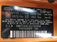 ✅ 2013 Hyundai Veloster Turbo • VIN: KMHTC6AE2DU180934 • Lot: 41636145. Wystawiony na Copart z przebiegiem 53 740 mil. Bezpłatny archiwum sprzedaży aukcyjnych z USA i szczegółowy raport historii pojazdu na DreamBid. Zdjęcie 12.