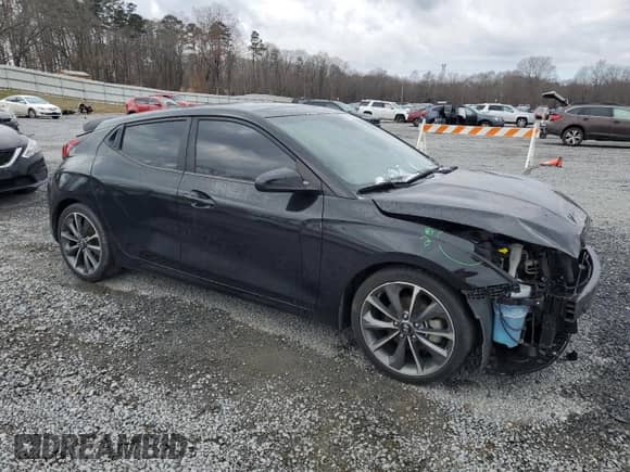 2019 Hyundai Veloster 2.0 z VIN KMHTG6AF3KU001522, wystawiony jako Copart lot #45362755 z przebiegiem 72 963 mil mil oraz Szkoda całkowita • Salvage title. Historia ofert i sprzedaży dostępna na DreamBid. Obrazek 4.