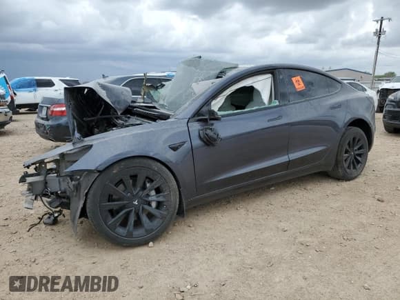 ✅ 2023 Tesla Model 3 • VIN: 5YJ3E1EA6PF514405 • Лот: 50350355. Опубликован ранее на Copart с пробегом Не указан. Бесплатный доступ к архиву аукционных продаж из США и подробный отчёт об истории автомобиля на DreamBid. Изображение 1.
