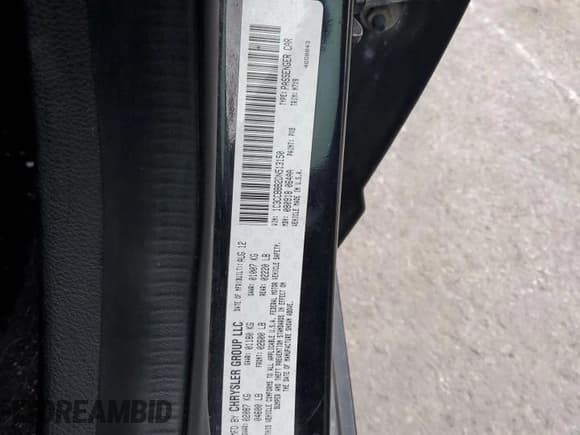 ✅ 2013 Chrysler 200 Touring • VIN: 1C3CCBBB2DN513150 • Lot: 93096295. Listed on Copart with 144,836 mi. Free auction sales archive from the USA and detailed vehicle history report at DreamBid. Image 12.