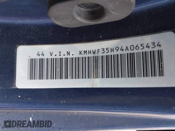 2004 Hyundai Sonata GLS z VIN KMHWF35H94A065434, wystawiony jako IAAI lot #41527880 z przebiegiem 137 357 mil mil oraz . Historia ofert i sprzedaży dostępna na DreamBid. Obrazek 9.