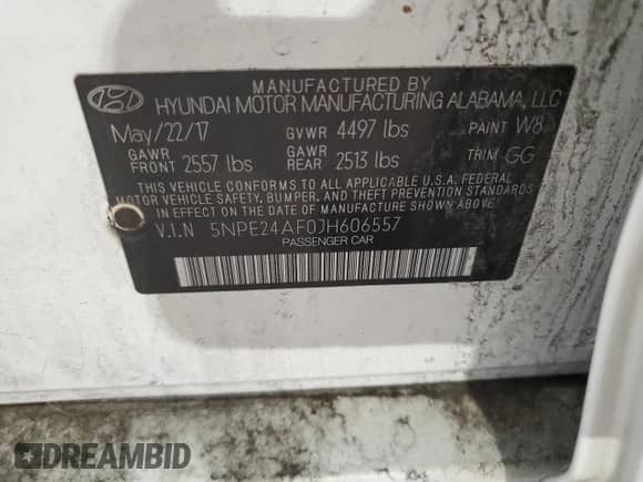 2018 Hyundai Sonata SE с VIN 5NPE24AF0JH606557, выставлен на аукционе Copart как лот 80921715 с пробегом 45 770 миль миль и Списание • Salvage title. История ставок и продаж доступна на DreamBid. Изображение 12.