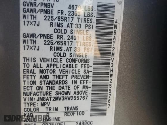 ✅ 2017 Nissan Rogue SL • VIN: JN8AT2MV3HW255767 • Lot: 81616135. Wystawiony na Copart z przebiegiem 54 169 mil. Bezpłatny archiwum sprzedaży aukcyjnych z USA i szczegółowy raport historii pojazdu na DreamBid. Zdjęcie 12.