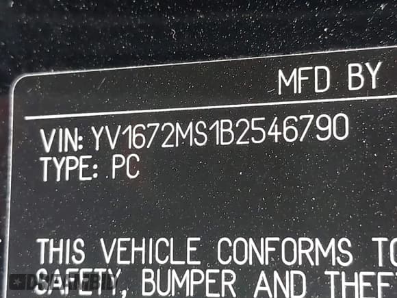 ✅ 2011 Volvo S40 • VIN: YV1672MS1B2546790 • Lot: 42772982. Listed on IAAI with 113,652 mi. Free auction sales archive from the USA and detailed vehicle history report at DreamBid. Image 9.