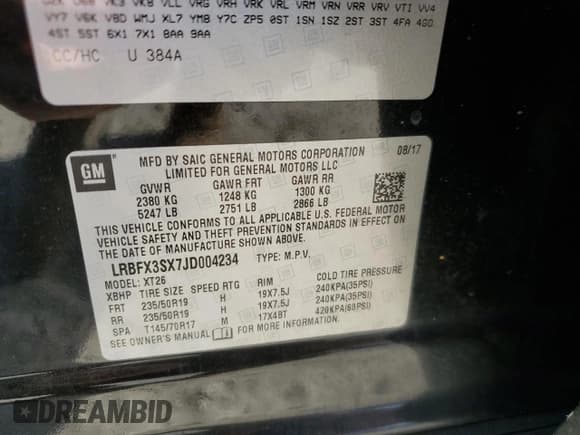 ✅ 2018 Buick Envision Premium • VIN: LRBFX3SX7JD004234 • Lot: 73647944. Wystawiony na Copart z przebiegiem 79 523 mil. Bezpłatny archiwum sprzedaży aukcyjnych z USA i szczegółowy raport historii pojazdu na DreamBid. Zdjęcie 13.