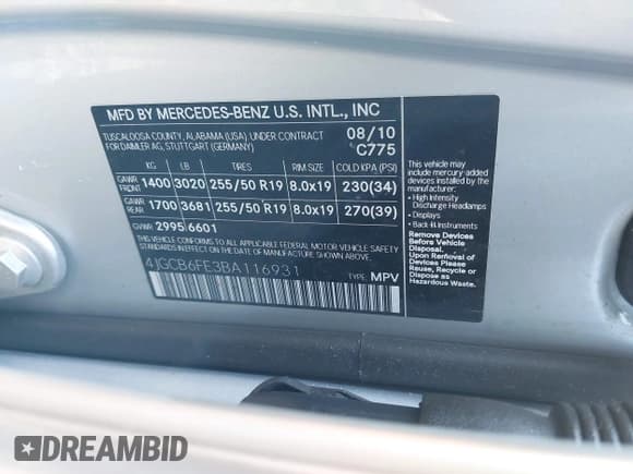 ✅ 2011 Mercedes-Benz R 350 • VIN: 4JGCB6FE3BA116931 • Лот: 42577633. Опубликован ранее на IAAI с пробегом 84 634 миль. Бесплатный доступ к архиву аукционных продаж из США и подробный отчёт об истории автомобиля на DreamBid. Изображение 9.