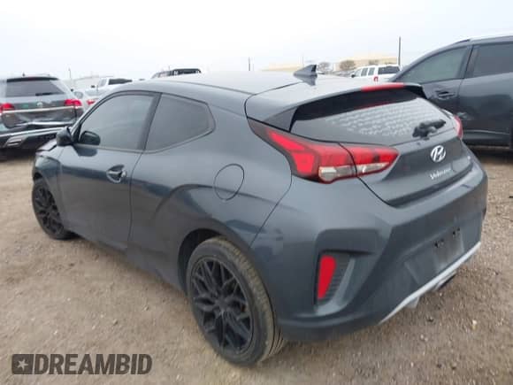 2019 Hyundai Veloster Premium with VIN KMHTG6AF0KU006614, listed as a IAAI auction lot 41329224 with 65,841 mi miles and . Bid and sale history available at DreamBid. Image 3.