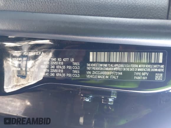 ✅ 2017 Jeep Renegade Latitude • VIN: ZACCJABB9HPF73144 • Лот: 43742541. Опубликован ранее на IAAI с пробегом 112 270 миль. Бесплатный доступ к архиву аукционных продаж из США и подробный отчёт об истории автомобиля на DreamBid. Изображение 9.