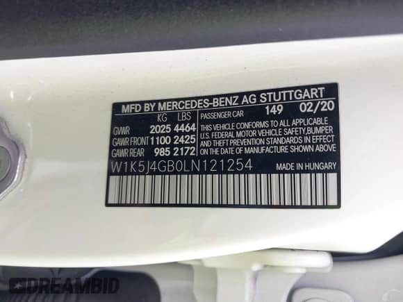 2020 Mercedes-Benz CLA 250 с VIN W1K5J4GB0LN121254, выставлен на аукционе IAAI как лот 42539721 с пробегом 60 259 миль миль и . История ставок и продаж доступна на DreamBid. Изображение 9.