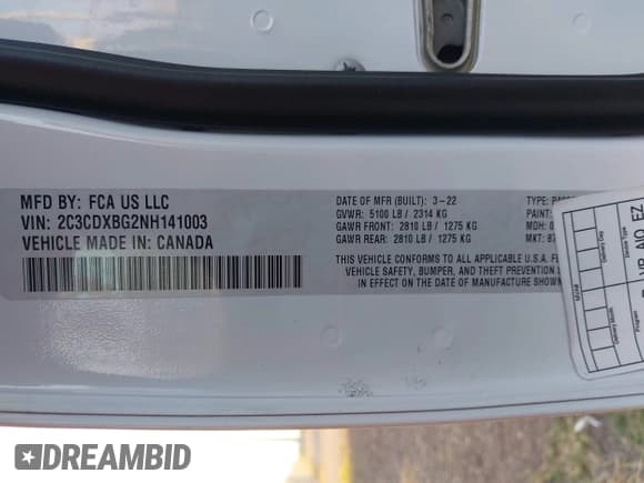 ✅ 2022 Dodge Charger SXT • VIN: 2C3CDXBG2NH141003 • Lot: 42506279. Wystawiony na IAAI z przebiegiem 60 875 mil. Bezpłatny archiwum sprzedaży aukcyjnych z USA i szczegółowy raport historii pojazdu na DreamBid. Zdjęcie 9.