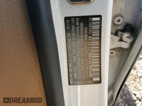 ✅ 2011 Porsche Panamera • VIN: WP0AA2A79BL013534 • Лот: 91531425. Опубликован ранее на Copart с пробегом Не указан. Бесплатный доступ к архиву аукционных продаж из США и подробный отчёт об истории автомобиля на DreamBid. Изображение 12.