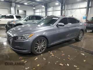 2015 Hyundai Genesis 5.0L z VIN KMHGN4JF6FU070447, wystawiony jako Copart lot #81309984 z przebiegiem 92 430 mil mil oraz Szkoda całkowita • Salvage title. Historia ofert i sprzedaży dostępna na DreamBid. Obrazek 1.