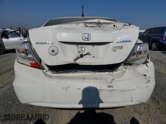 ✅ 2012 Honda Civic • VIN: JHMFB4F20CS000060 • Lot: 54864175. Listed on Copart with 186,176 mi. Free auction sales archive from the USA and detailed vehicle history report at DreamBid. Image 6.