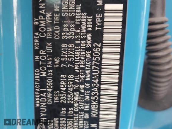 ✅ 2022 Hyundai Kona Limited • VIN: KM8K53A34NU775062 • Лот: 76203924. Опубликован ранее на Copart с пробегом 15 396 миль. Бесплатный доступ к архиву аукционных продаж из США и подробный отчёт об истории автомобиля на DreamBid. Изображение 13.
