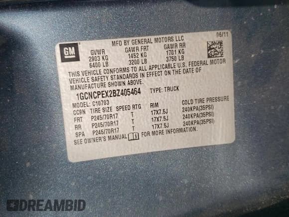 ✅ 2011 Chevrolet Silverado 1500 Work Truck • VIN: 1GCNCPEX2BZ405464 • Lot: 80679735. Listed on Copart with 90,517 mi. Free auction sales archive from the USA and detailed vehicle history report at DreamBid. Image 13.