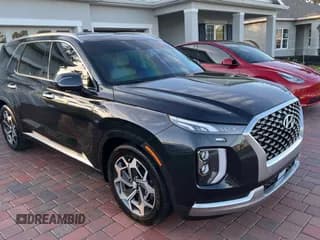 ✅ 2021 Hyundai Palisade Calligraphy • VIN: KM8R7DHE9MU213971 • Лот: 80785074. Опубликован ранее на Copart с пробегом 33 388 миль. Бесплатный доступ к архиву аукционных продаж из США и подробный отчёт об истории автомобиля на DreamBid. Изображение 1.