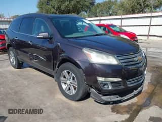 2015 Chevrolet Traverse LT z VIN 1GNKRHKD2FJ142387, wystawiony jako IAAI lot #43333694 z przebiegiem 283 105 mil mil oraz . Historia ofert i sprzedaży dostępna na DreamBid. Obrazek 1.