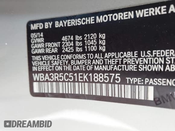 ✅ 2014 BMW 4 Series 435i xDrive • VIN: WBA3R5C51EK188575 • Лот: 43208335. Опубликован ранее на IAAI с пробегом 90 010 миль. Бесплатный доступ к архиву аукционных продаж из США и подробный отчёт об истории автомобиля на DreamBid. Изображение 9.