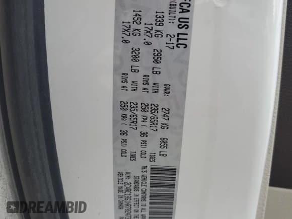 ✅ 2017 Chrysler Pacifica Touring L • VIN: 2C4RC1BG1HR702473 • Лот: 57705575. Опубликован ранее на Copart с пробегом 152 445 миль. Бесплатный доступ к архиву аукционных продаж из США и подробный отчёт об истории автомобиля на DreamBid. Изображение 13.