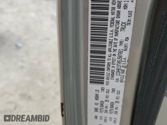 2009 Dodge 1500 SLT с VIN 1D3HB13T09J507021, выставлен на аукционе Copart как лот 79198684 с пробегом 167 889 миль миль и Списание • Salvage title. История ставок и продаж доступна на DreamBid. Изображение 14.