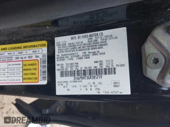 ✅ 2016 Ford Fusion SE • VIN: 3FA6P0H73GR285719 • Lot: 43076447. Wystawiony na IAAI z przebiegiem 132 875 mil. Bezpłatny archiwum sprzedaży aukcyjnych z USA i szczegółowy raport historii pojazdu na DreamBid. Zdjęcie 9.