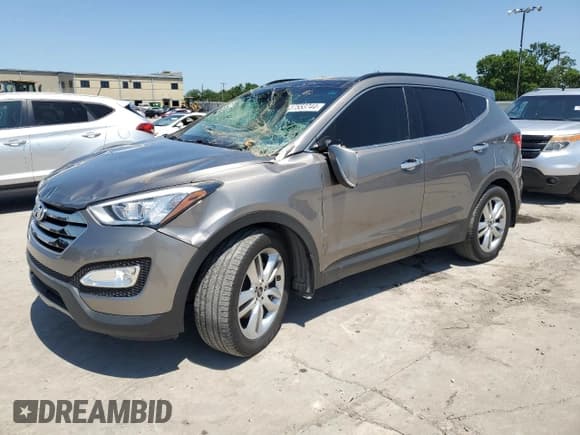 ✅ 2015 Hyundai Santa Fe • VIN: 5XYZW4LA6FG263629 • Лот: 57553744. Опубликован ранее на Copart с пробегом 75 409 миль. Бесплатный доступ к архиву аукционных продаж из США и подробный отчёт об истории автомобиля на DreamBid. Изображение 1.