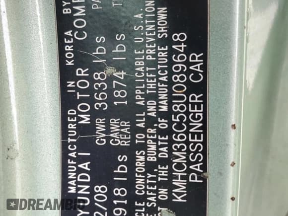 ✅ 2008 Hyundai Accent GS • VIN: KMHCM36C58U089648 • Лот: 48054395. Опубликован ранее на Copart с пробегом 163 721 миль. Бесплатный доступ к архиву аукционных продаж из США и подробный отчёт об истории автомобиля на DreamBid. Изображение 14.