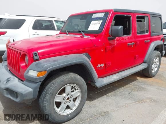 ✅ 2020 Jeep Wrangler Unlimited Sport S • VIN: 1C4HJXDNXLW198103 • Lot: 41929748. Wystawiony na IAAI z przebiegiem 35 797 mil. Bezpłatny archiwum sprzedaży aukcyjnych z USA i szczegółowy raport historii pojazdu na DreamBid. Zdjęcie 2.