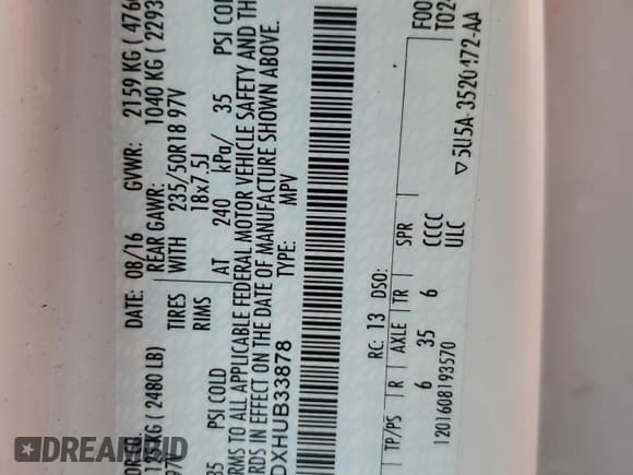 ✅ 2017 Ford Escape SE • VIN: 1FMCU9GDXHUB33878 • Lot: 60756895. Wystawiony na Copart z przebiegiem 131 240 mil. Bezpłatny archiwum sprzedaży aukcyjnych z USA i szczegółowy raport historii pojazdu na DreamBid. Zdjęcie 13.