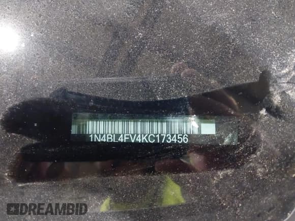 ✅ 2019 Nissan Altima Platinum • VIN: 1N4BL4FV4KC173456 • Lot: 42234741. Listed on IAAI with 76,443 mi. Free auction sales archive from the USA and detailed vehicle history report at DreamBid. Image 9.