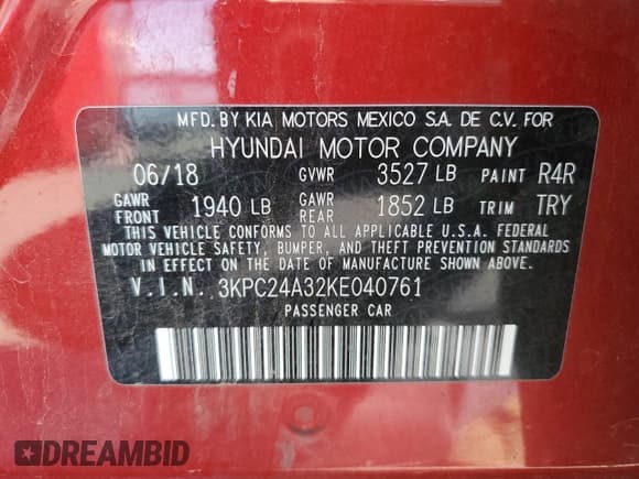 ✅ 2019 Hyundai Accent SE • VIN: 3KPC24A32KE040761 • Лот: 78055304. Опубликован ранее на Copart с пробегом 88 082 миль. Бесплатный доступ к архиву аукционных продаж из США и подробный отчёт об истории автомобиля на DreamBid. Изображение 13.