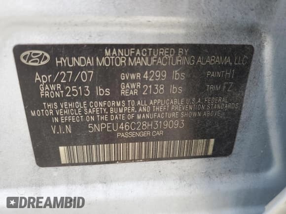 ✅ 2008 Hyundai Sonata SE • VIN: 5NPEU46C28H319093 • Лот: 78350634. Опубликован ранее на Copart с пробегом 94 028 миль. Бесплатный доступ к архиву аукционных продаж из США и подробный отчёт об истории автомобиля на DreamBid. Изображение 12.